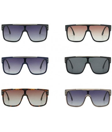 Square Oversized Sunglasses Designer Glasses Goggles - Black - CB18UYOTRUG $29.91