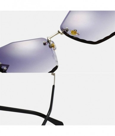 Cat Eye Retro Big Cat Eye Sunglasses Women Gradient Women Rimless Sun Glasses Female Brand 2020 Mirror UV400 - CH198EYS9NK $3...