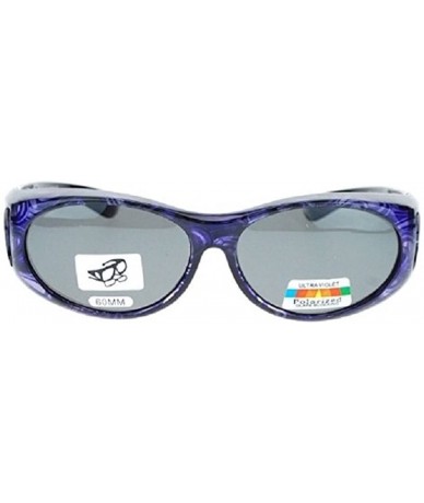 Oversized Polarized Sunglasses Fit Over Cover Over Reading Glasses for Small Glasses Oval Frame - 1 Pair Purple - CV12NAGS6IJ...