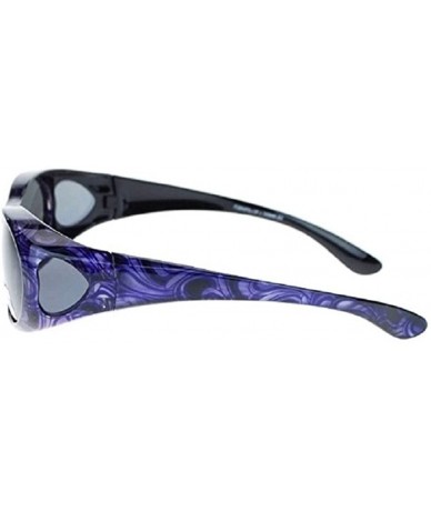 Oversized Polarized Sunglasses Fit Over Cover Over Reading Glasses for Small Glasses Oval Frame - 1 Pair Purple - CV12NAGS6IJ...