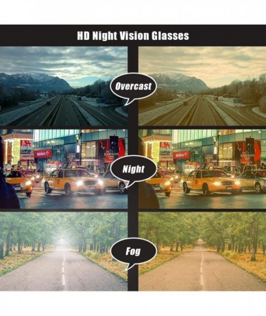 Sport Night Glasses Driving Anti Glare for Women - HD Polarized Yellow Lens Cloudy/Rainy/Foggy/Nighttime - C818Z2Q8LUI $16.78