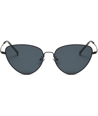 Goggle Polarized Cat Eye Sunglasses Retro Oversized Pop Goggles UV Protection Sun Glasses For Female Ladies - Black - CF18SYZ...