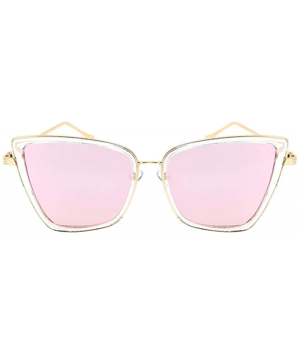 Goggle 2019 New Er Cateye Sunglasses Women Vintage Metal Glasses Mirror Retro Lunette De Soleil Femme UV400 - C3 - CP199CMZWT...