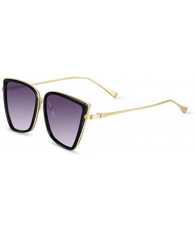 Goggle 2019 New Er Cateye Sunglasses Women Vintage Metal Glasses Mirror Retro Lunette De Soleil Femme UV400 - C3 - CP199CMZWT...