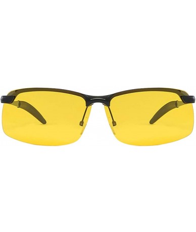 Round HD Aluminium Polarized Sunglasses Men Safe Driving Fishing UV Protection Sports Outdoor Eyewear - Black - CT18SAGSY2D $...