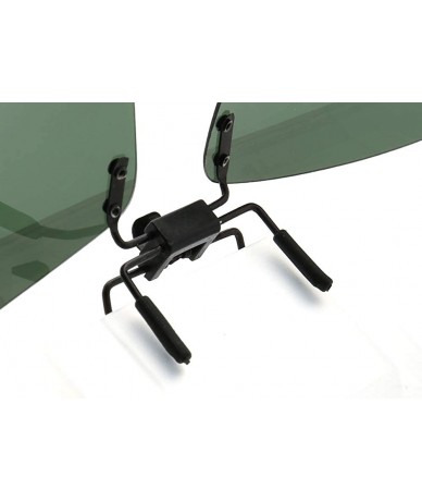 Square Square Clip On Flip Up Sunglasses Mens Womens Polarized Driving Nightvision UV400 - Nightvision - CX192UT870O $16.89