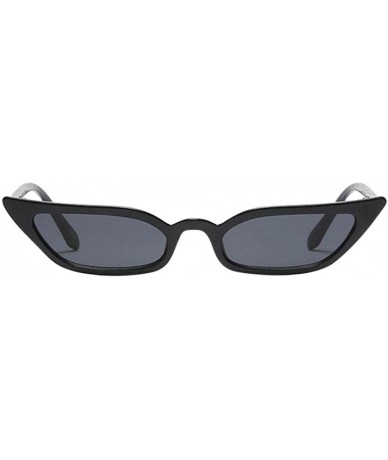 Cat Eye Women Vintage Cat Eye Sunglasses Retro Small Frame UV400 Eyewear Fashion Ladies - Black - CU18DL7EG3T $15.72