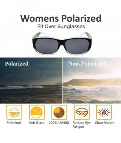 Wrap Womens Polarized Fit Over Glasses Sunglasses Oval Cover Overs - Red Fade - CJ18HKZ9EXE $11.60