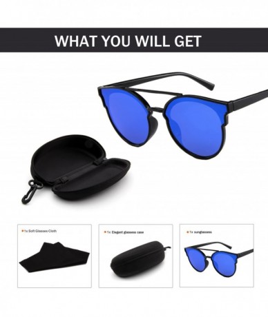 Cat Eye Mirrored Fashion moldable Sunglasses - No.6 - C1197WZ403T $18.34