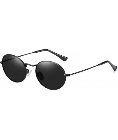 Round Women Retro Classic Small Oval Sunglasses Men Luxury Vintage Mirrors Lens Round Sun Glasses UV400 - 2 - CZ198ZTMX9X $62.96