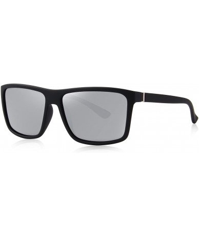 Wayfarer Men Polarized Sunglasses Male Women Outdoor Fishing Sun glasses - Silver - CW189UYMI8N $14.41