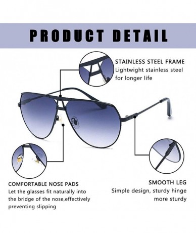 Aviator Classic Oversized Pilot Sunglasses for men women retro metal sunglasses Gradient Lenses sunglasses UV400 - 5 - CI1979...