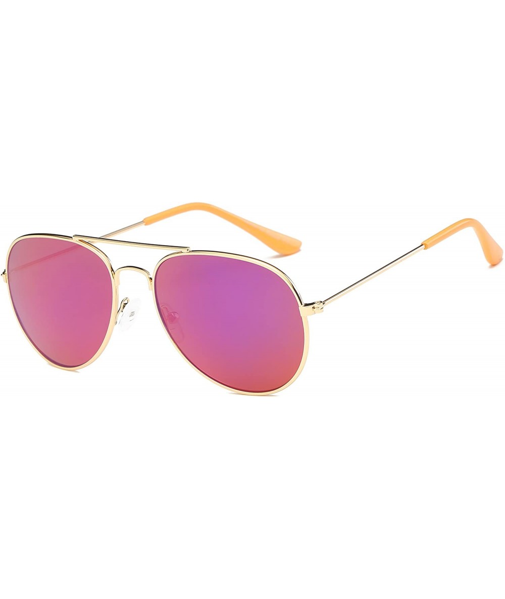 Aviator Sunglasses UV Protection Sun Glasses Metal Frame PC Lens Aviator Glasses S1007 - Ca02-b41 - CL18HKDTTL7 $12.86