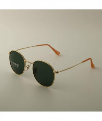Oversized Round Sunglasses Polarized Women Men 2018 Fashion Vintage Eyewear Driving Sun Glasses UV400 - Gold F Green - CZ197A...