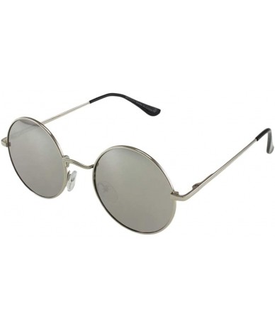 Round Presley - Celebrity Inspired Round Metal Sunglasses - Silversilver - CF18S8DT3LW $24.96