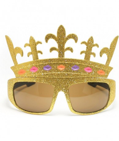 Goggle 12 Pack Kyra Fancy Bling Diamond Chrome Crown Shaped Sunglasses - Gold Glitter - C0119B2C7QP $39.48