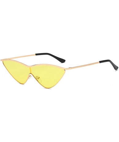 Oval Sunglasses Driver Goggles Cat Eye Eyeglasses Glasses Eyewear - Yellow - CW18QRS656I $13.29