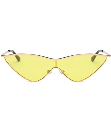 Oval Sunglasses Driver Goggles Cat Eye Eyeglasses Glasses Eyewear - Yellow - CW18QRS656I $13.29
