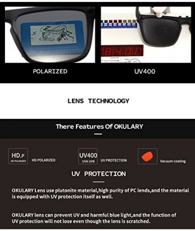 Sport Genuine sports sunglasses 100% Polarized and UV400 unisex - 6 - C818EU370WU $10.71