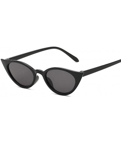 Oval Cateye Women Sunglasses Classic Retro Vintage Oval Sunglasses For Women Eeywear UV400 - Blackgray - CJ199QD3KQ9 $11.32