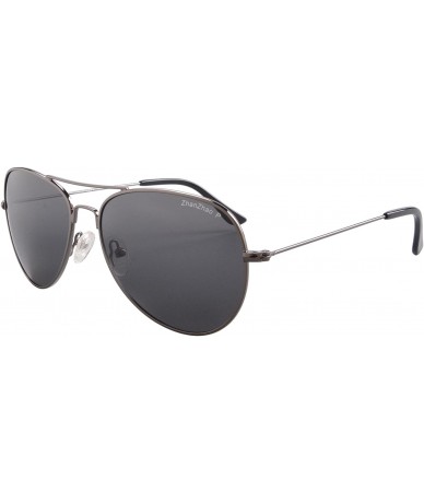 Aviator 2 Pack of Sunglasses Men Women Polarized Metal Mirror UV 400 Lens Eyewear-TY301 - Gun - CT189O4C89A $7.37