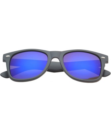 Wayfarer 'Baldwin' Retro Square Camouflage Fashion Sunglasses - Blue - CY11ORPV217 $20.00