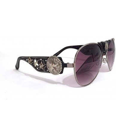 Aviator Star Concho Sunglasses - Black - CM18YEDOHKY $29.26