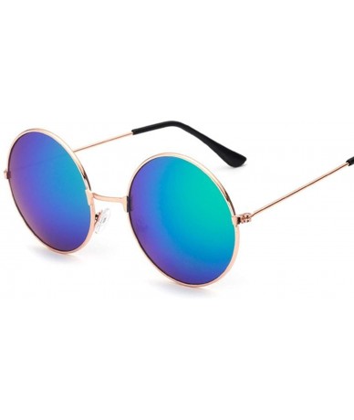 Rimless Retro Small Round Sunglasses Women Vintage Brand Shades Metal Sun Glasses Fashion Designer Lunette - Pink Blue - C419...