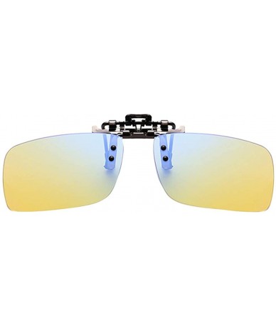 Round Polarized Clip-on Sunglasses for Women Men Prescription Myopia Anti-Glare Eyeglasses Outdoor Eyewear - Yellow - C918UA2...