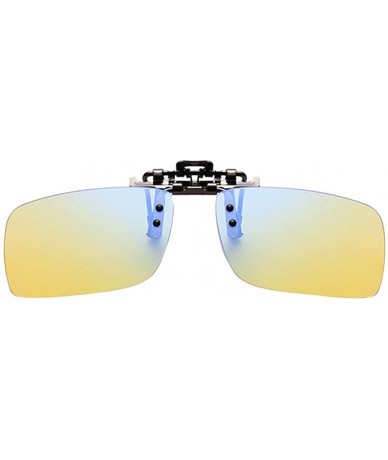 Round Polarized Clip-on Sunglasses for Women Men Prescription Myopia Anti-Glare Eyeglasses Outdoor Eyewear - Yellow - C918UA2...