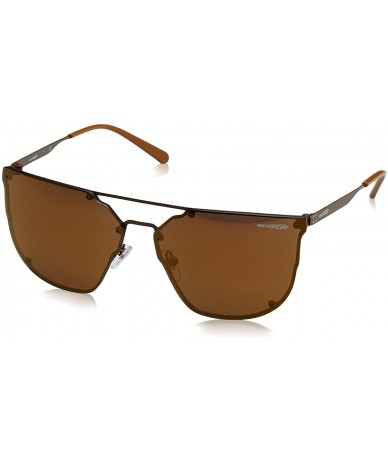 Square Men's An3073 Hundo-p1 Square Sunglasses - Brown/Brown Mirror Bronze - C0182MIMHUK $96.51