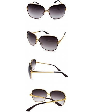 Wayfarer Women's Oversized Metal Frame Colored Lens Uv400 Protection Sunglasses - Red - CN11W45PQW3 $20.25