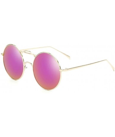 Round New Brand Designer Women Sunglasses 2020 Fashionable Sun Sunnies Round Metallic Shades Sun Glasses Female - CB199QD60Z7...
