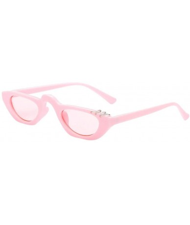 Cat Eye Cat Eye Sunglasses - Fashion Vintage Small Frame Sunglasses Eyewear Retro Unisex Leopard Sunglasses (F) - F - CN18R3L...