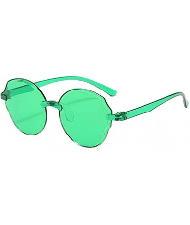Round Polarized Sunglasse Frameless Lightweight Sunglasses - A - CH190RCS88G $9.84