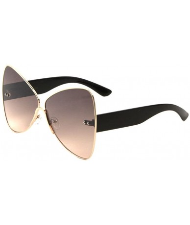 Butterfly Monarch Oversized Butterfly Womens Sunglasses - Gold Black Frame - C4188TLR5GG $11.88