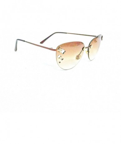 Goggle New Stylish Aviator UV Protected Unisex Sunglasses - Light Brown - CE18XSQNWWQ $10.80