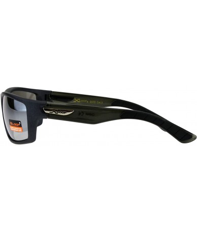 Sport Classic Xloop Mens Mirror Lens 90s Rectangular Plastic Sunglasses - Grey Mirror - CX18E9IZATA $9.86