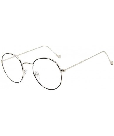 Oversized Retro Oversized classic Metal Frame for Men Women clear lens Eyewear - Color 4 - CX18MDKII8Q $20.28
