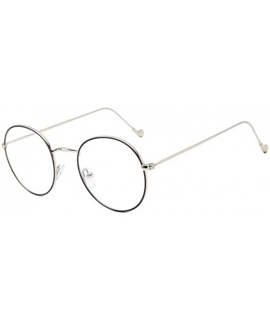 Oversized Retro Oversized classic Metal Frame for Men Women clear lens Eyewear - Color 4 - CX18MDKII8Q $12.61