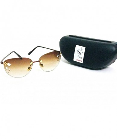 Goggle New Stylish Aviator UV Protected Unisex Sunglasses - Light Brown - CE18XSQNWWQ $10.80