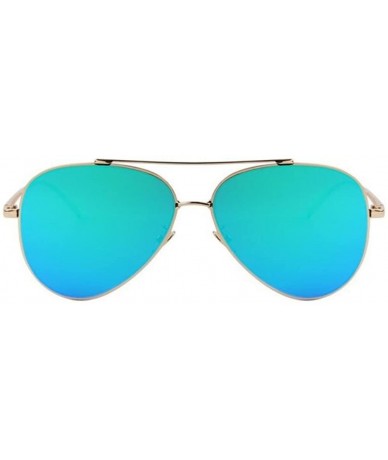 Goggle Women UV400 Sunglass Men Ultralight Flat Coating Mirror Lens Sunglasses - Green - CU17YZT4A2O $12.10