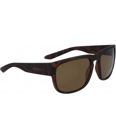 Rectangular Men's Rune Rectangular Sunglasses - Matte Tortoise/Bronze - CC18SXEGS5T $44.45
