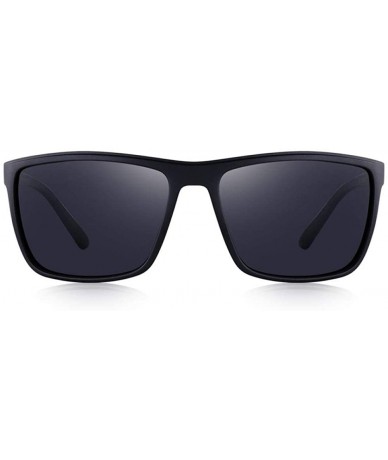 Aviator DESIGN Men Square Polarized Sunglasses For Outdoor Fishing Sports C01 Black - C02 Blue - CQ18XDWH7AZ $13.25