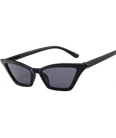 Rectangular Polarized Sunglasses for Women- Mirrored Lens Fashion Goggle Eyewear Luxury Accessory (Black) - Black - C9195N287...