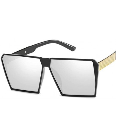 Square Square Oversized Sunglasses New Reflective Sunglasses Men Women Designer C6 - C7 - C718YQNWAXX $10.09