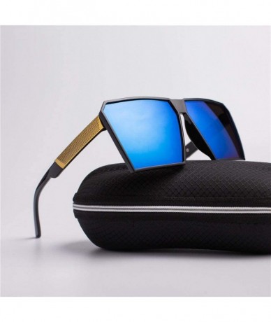 Square Square Oversized Sunglasses New Reflective Sunglasses Men Women Designer C6 - C7 - C718YQNWAXX $10.09