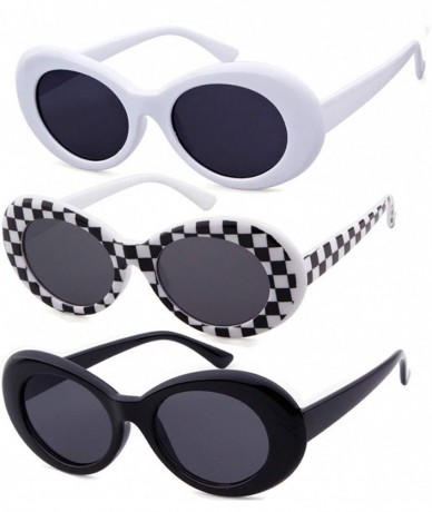 Goggle Authentic Clout Goggles Bold Oval Retro Mod Kurt Cobain Sunglasses Clout Round Lens - CC18M5KAAOL $31.19