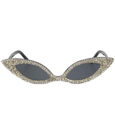 Butterfly Sunglasses Women's Diamonds Glasses New Cat Butterfly Sunglasses Retro Rhinestone Shade glasses - Grey - CB18YDLZAZ...