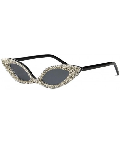 Butterfly Sunglasses Women's Diamonds Glasses New Cat Butterfly Sunglasses Retro Rhinestone Shade glasses - Grey - CB18YDLZAZ...